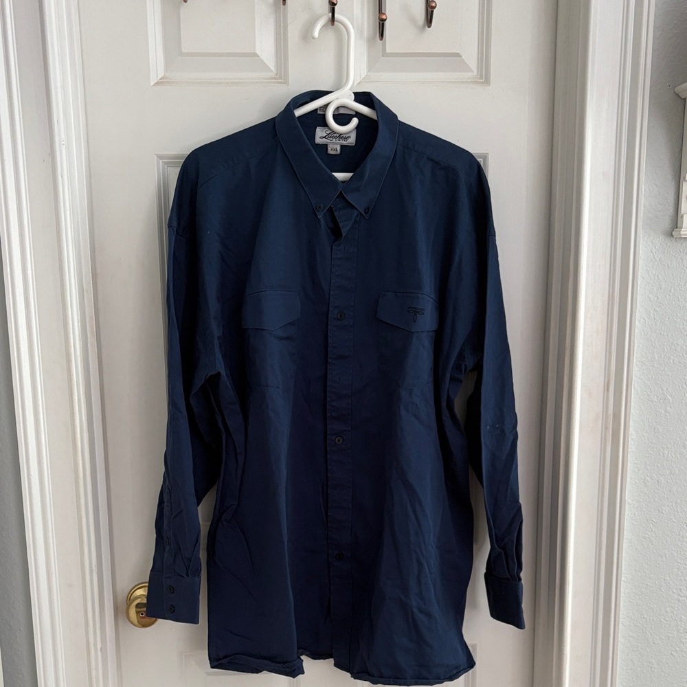 Navy Blue Button-Up Shirt